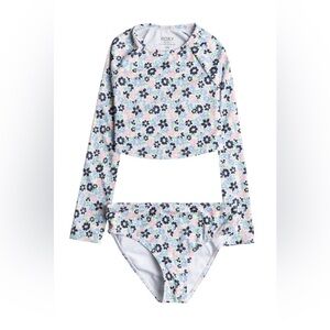 ROXY GIRLS DREAMER CROP TOP LS BIKINI SET Size 10Y